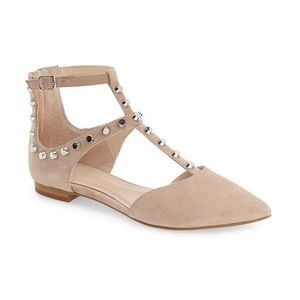 NWOB Marc Fisher Studded Suede Flats